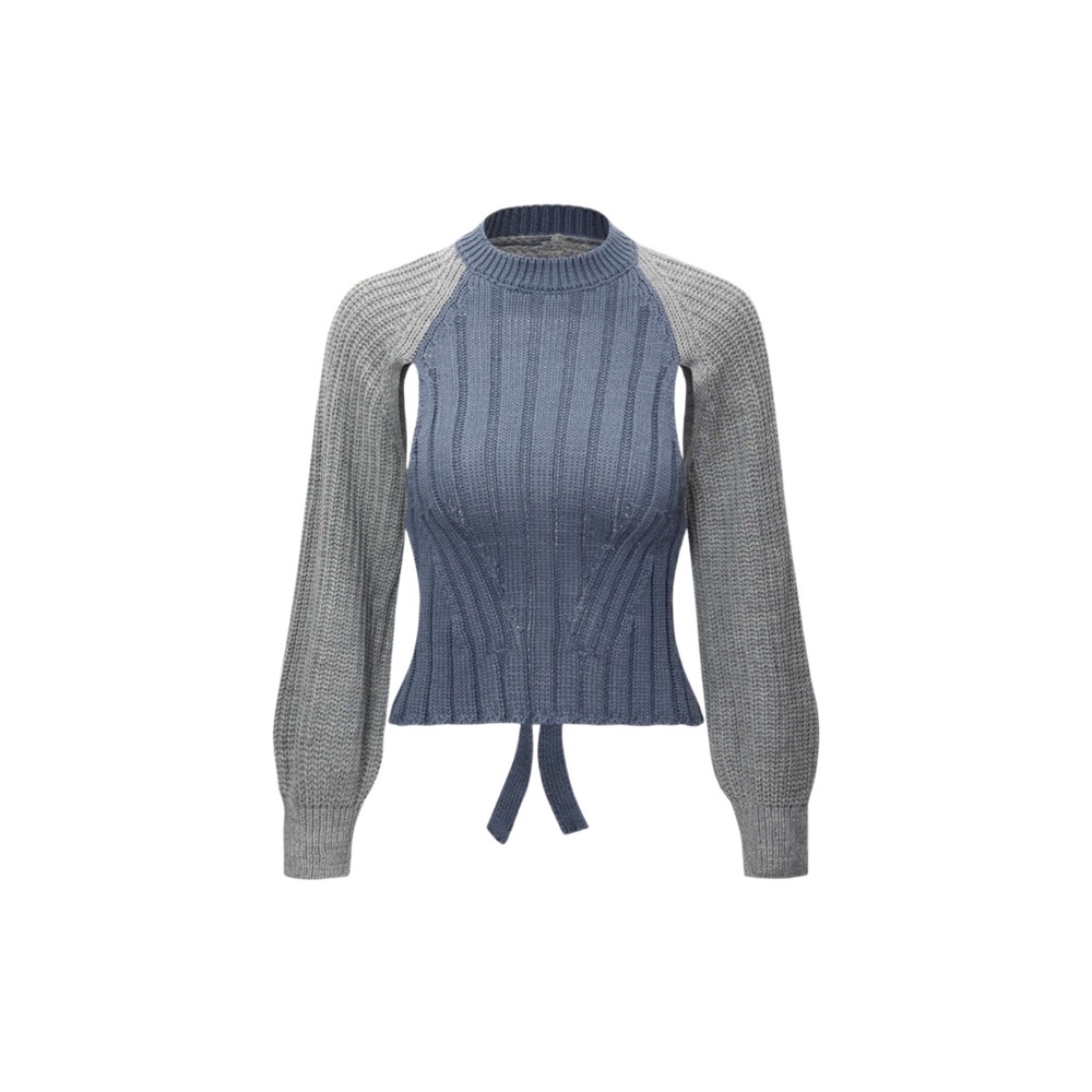 Asymmetrical Backless Knit Sweater Top - Picture 3 of 6